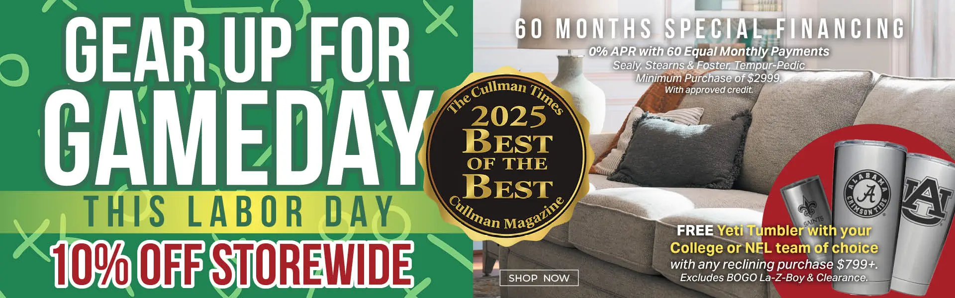Cullman Game Day Labor Day Desktop Rotators 2025