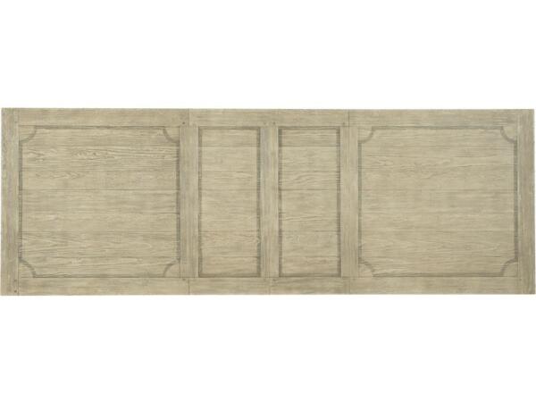Ciao Bella 84in Trestle Table with 2-18in Leaves in White/Black - Image 2