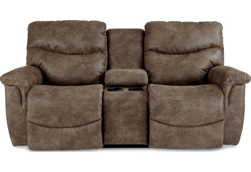 James Reclining Loveseat w/ Console - Image 1
