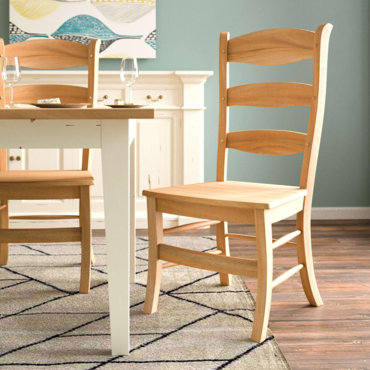 Peg & Dowel Ladder Back w/ Wooden Seat - Image 4