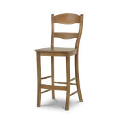 Peg & Dowel Ladder Back Barstool w/ Wooden Seat