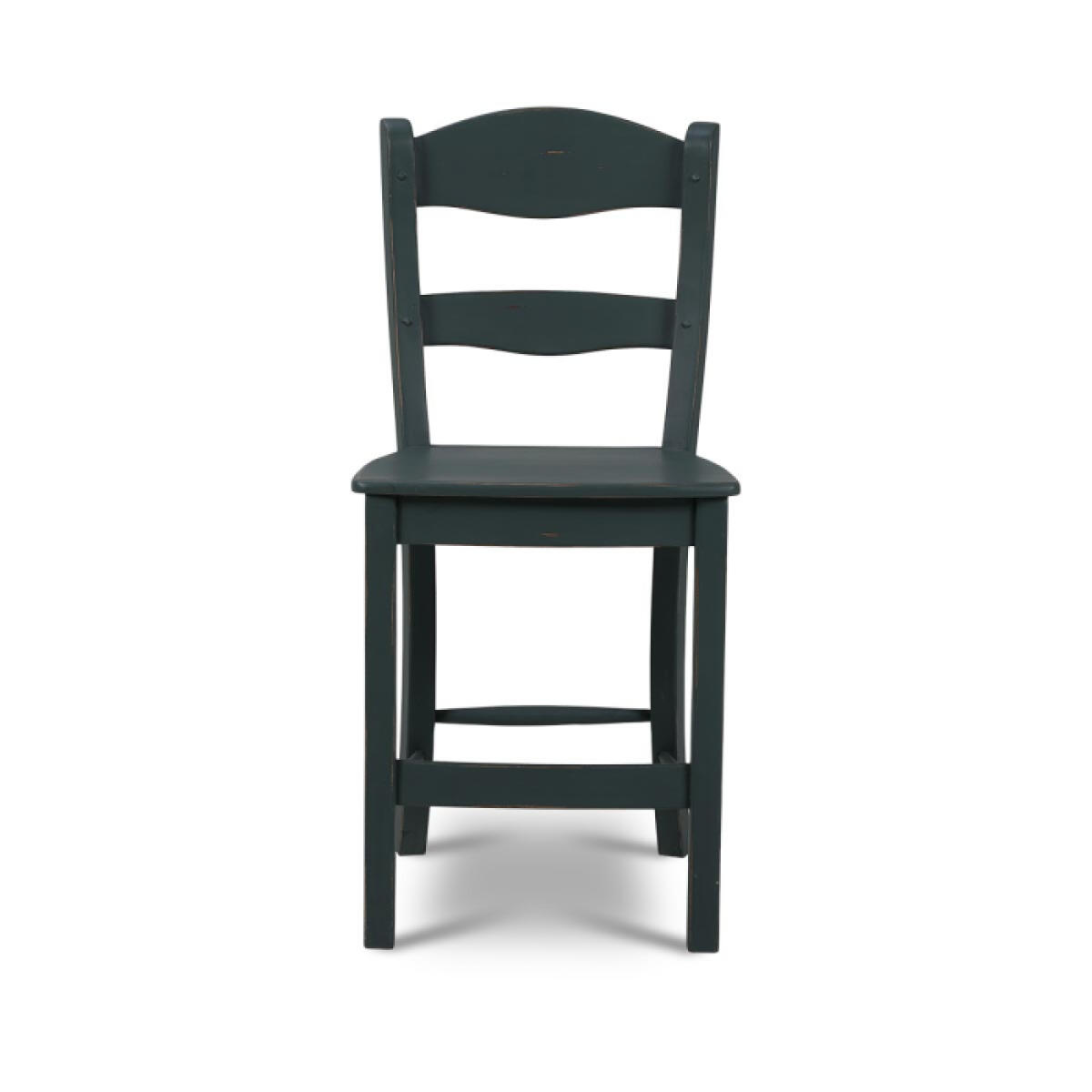 Peg & Dowel Ladder Back Counter Stool w/ Wooden Seat - Image 2