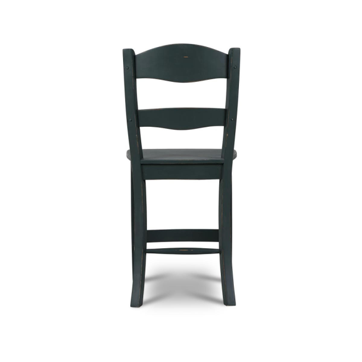 Peg & Dowel Ladder Back Counter Stool w/ Wooden Seat - Image 4