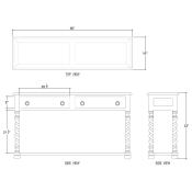 Regency 2 Drawer Console - Image 5