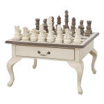 Gentleman's Chess Table 2 Drawer w/ Chess Set