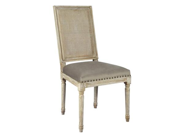 Square Maxwell Side Chair W/ Cane(Cottage White w/ Chantel Ash) Chairs & Benches Forty West Design Square Maxwell Side Chair W/ Cane(Cottage White w/ Chantel Ash) Chairs & Benches Forty West Design