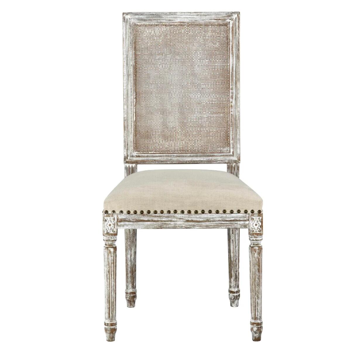 Square Maxwell Side Chair (Cottage White w/ Putty) - Image 3