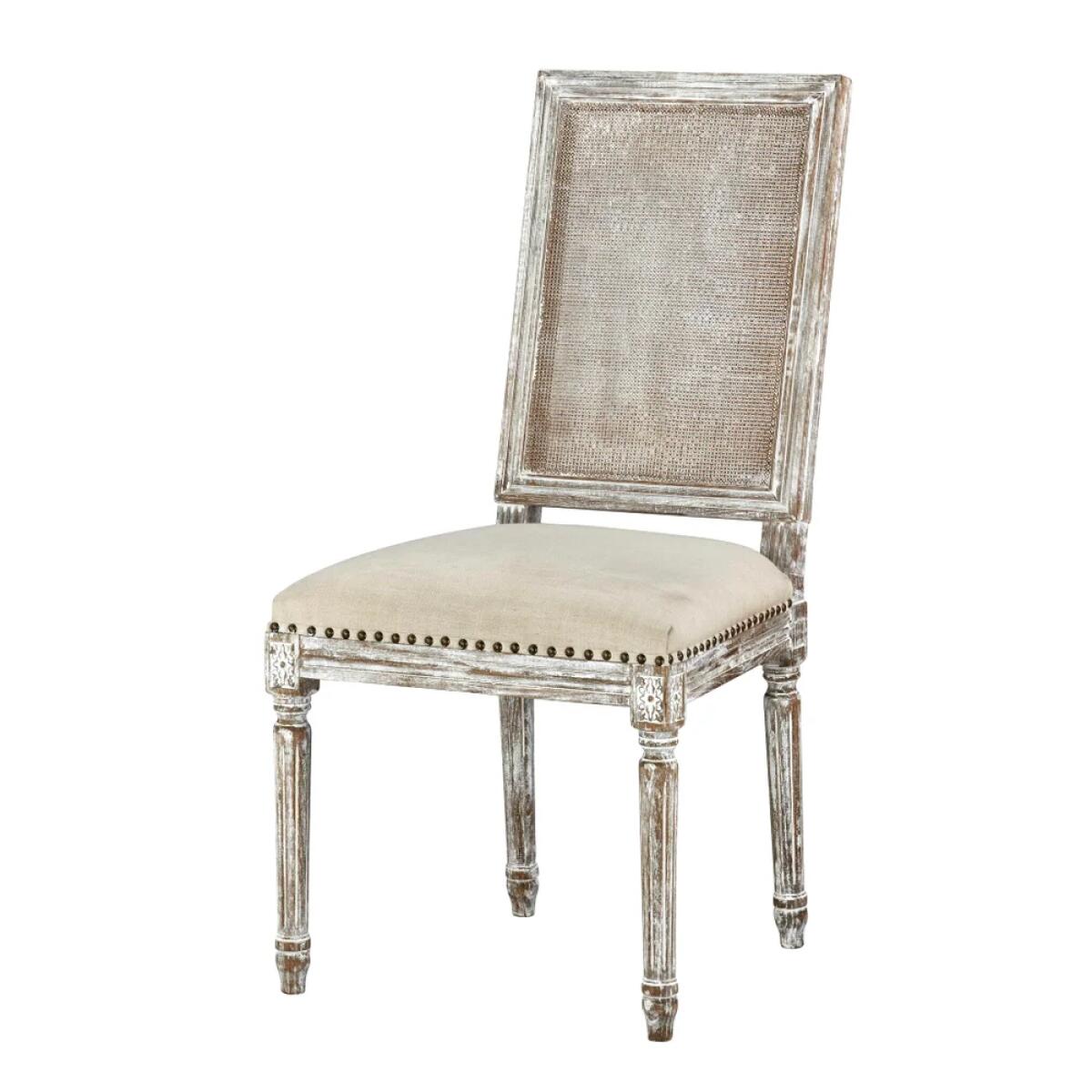 Square Maxwell Side Chair (Cottage White w/ Putty) - Image 4