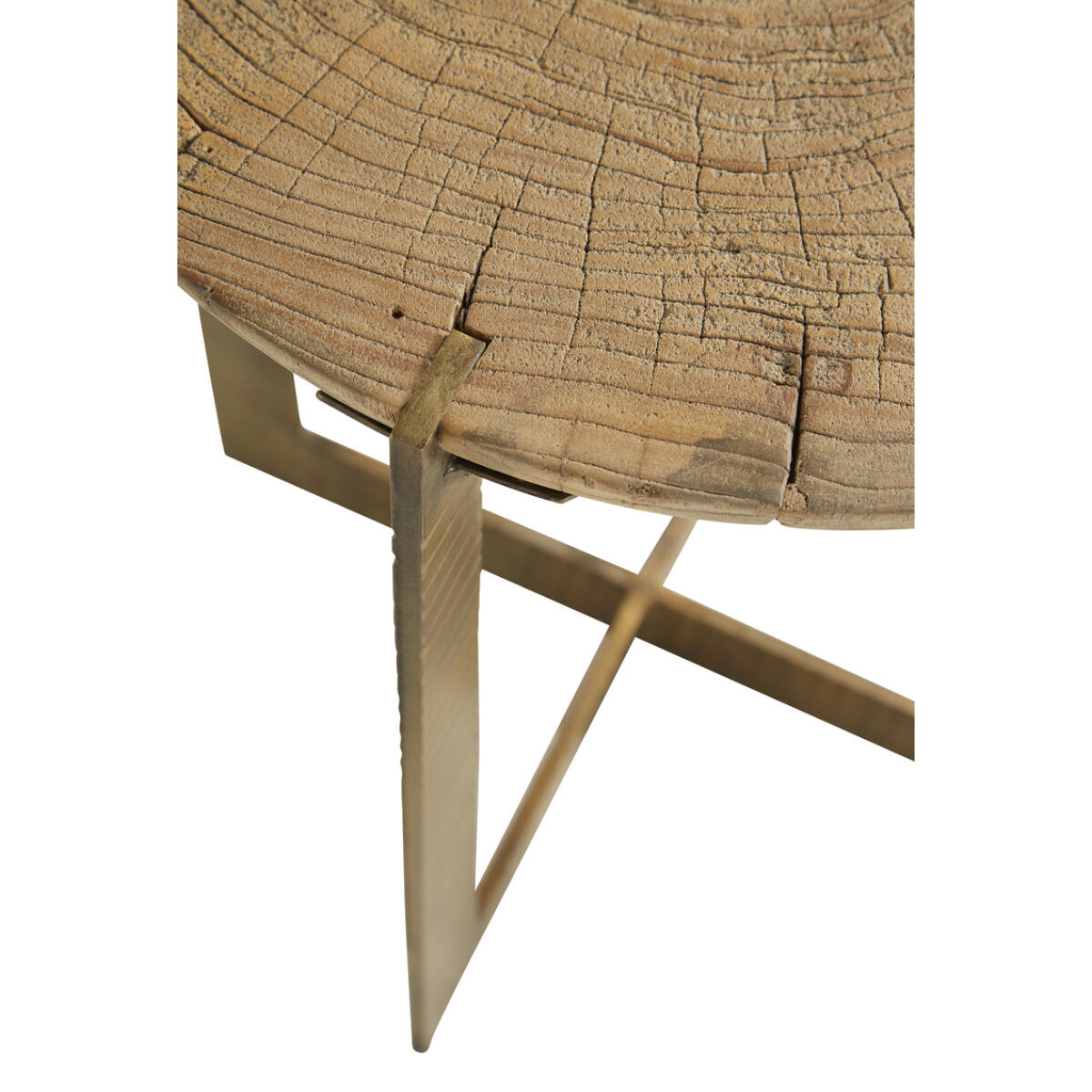 Brass Base Grain End Table - Image 2