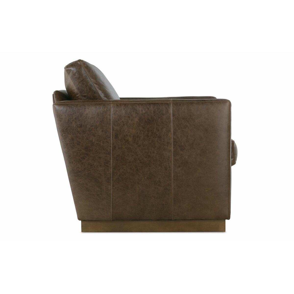 Allie Leather Swivel Chair - Image 3
