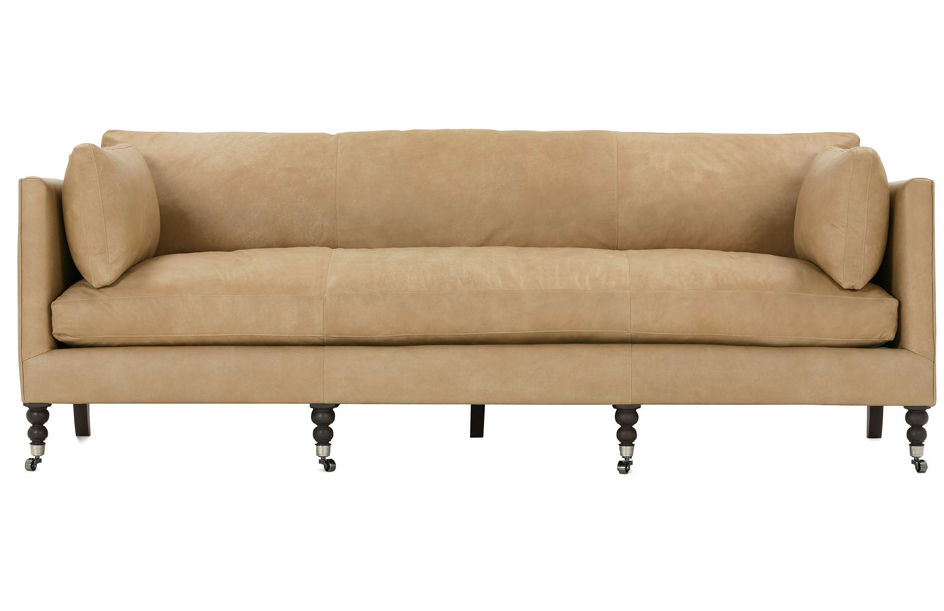 Madeline 90″ Express Butterscotch Leather Sofa Madeline 90" Express Butterscotch Leather Sofa - Image 1