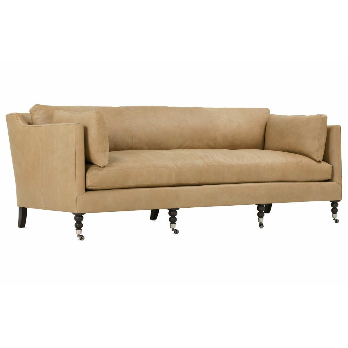 Madeline 90" Express Butterscotch Leather Sofa - Image 2