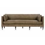 Madeline 90" Express Mushroom Leather Sofa