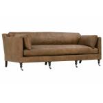 Madeline 90" Express Cocoa Leather Sofa