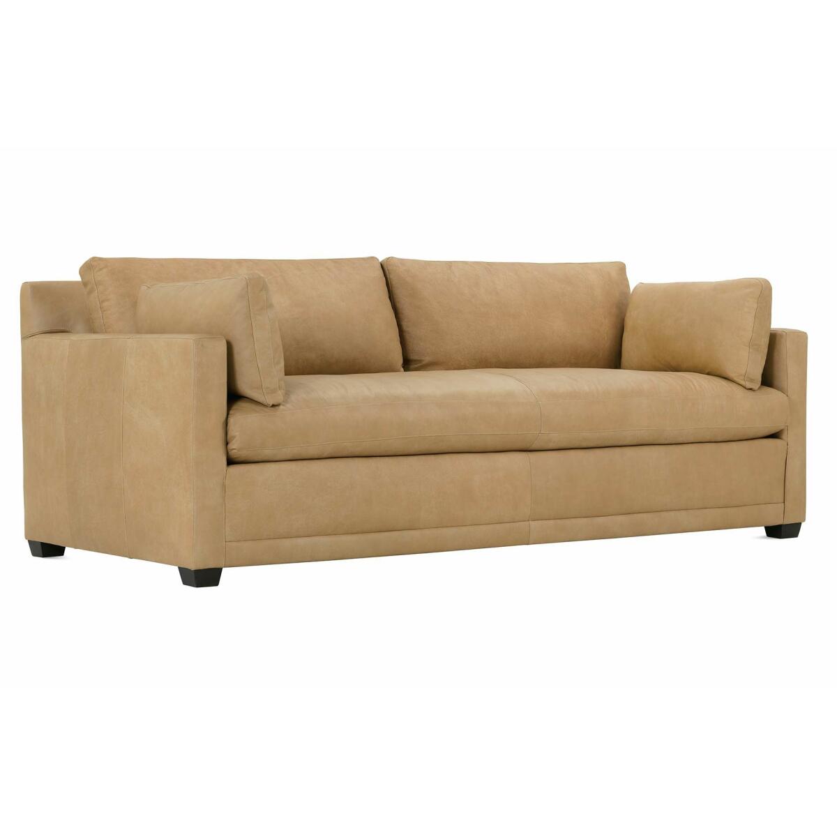 Sylvie 88" Express Butterscotch Leather Sofa - Image 2