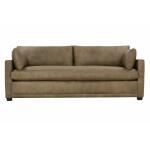 Sylvie 88" Express Mushroom Leather Sofa