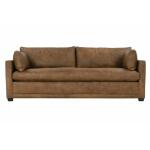 Sylvie 88" Express Cocoa Leather Sofa