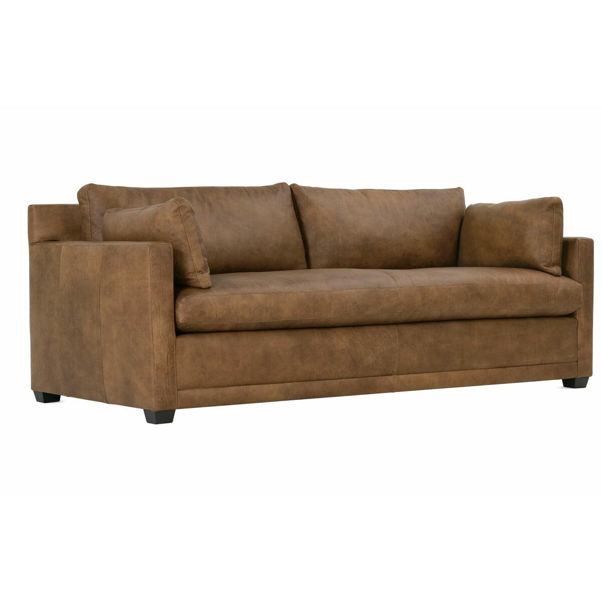 Sylvie 88" Express Cocoa Leather Sofa - Image 2
