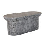 Brant Oval Coffee Table Aged Stone Grey