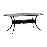 Double Lattice Oval Dining Table