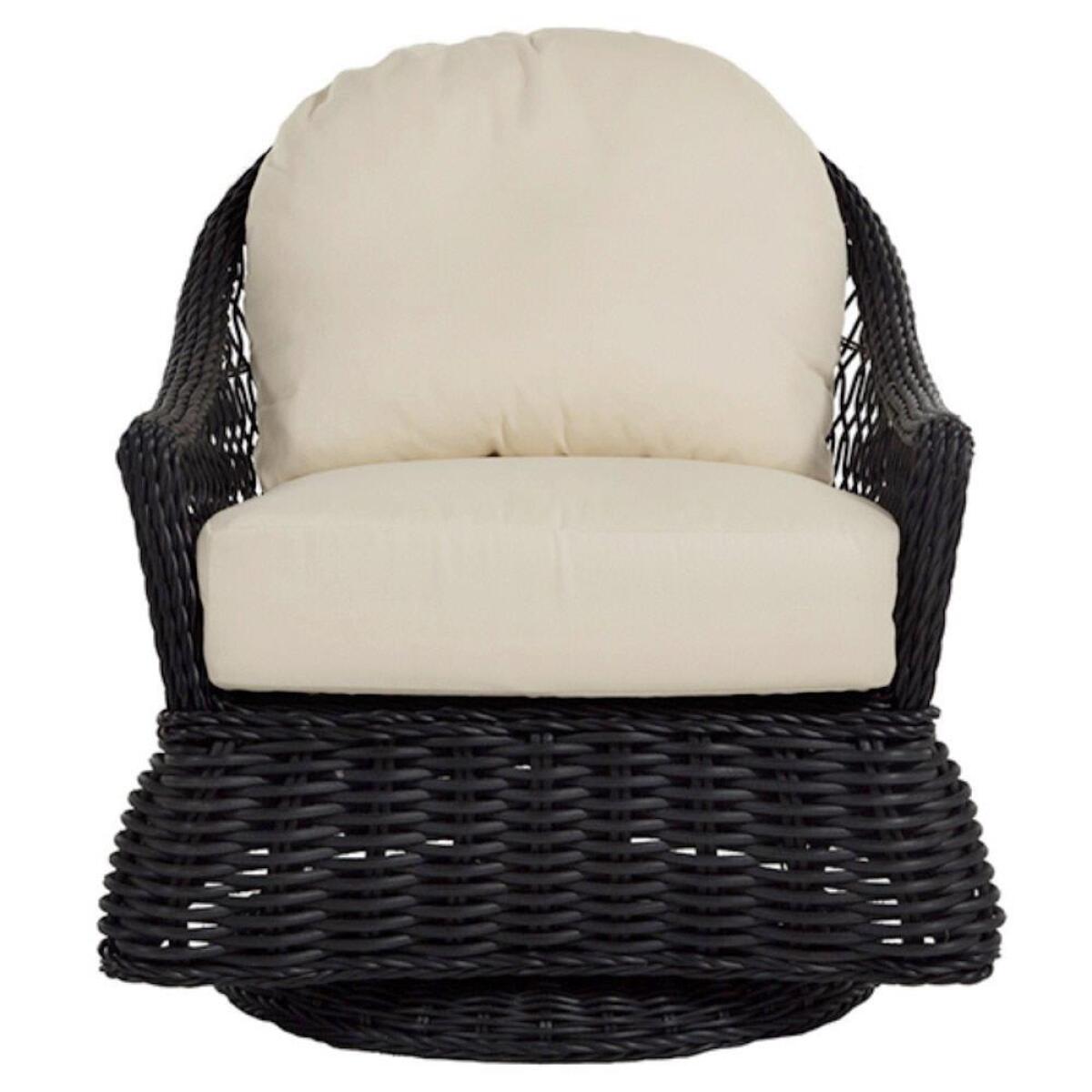 Soho Woven Swivel Glider Raffia - Image 2