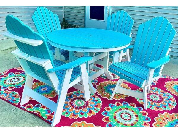 36″ Round Table Dining Height Outdoor Tables Customizable