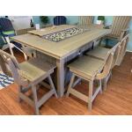 Rectangular Fire Table Dining Height