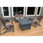 33" Square Fire Table Chat Height