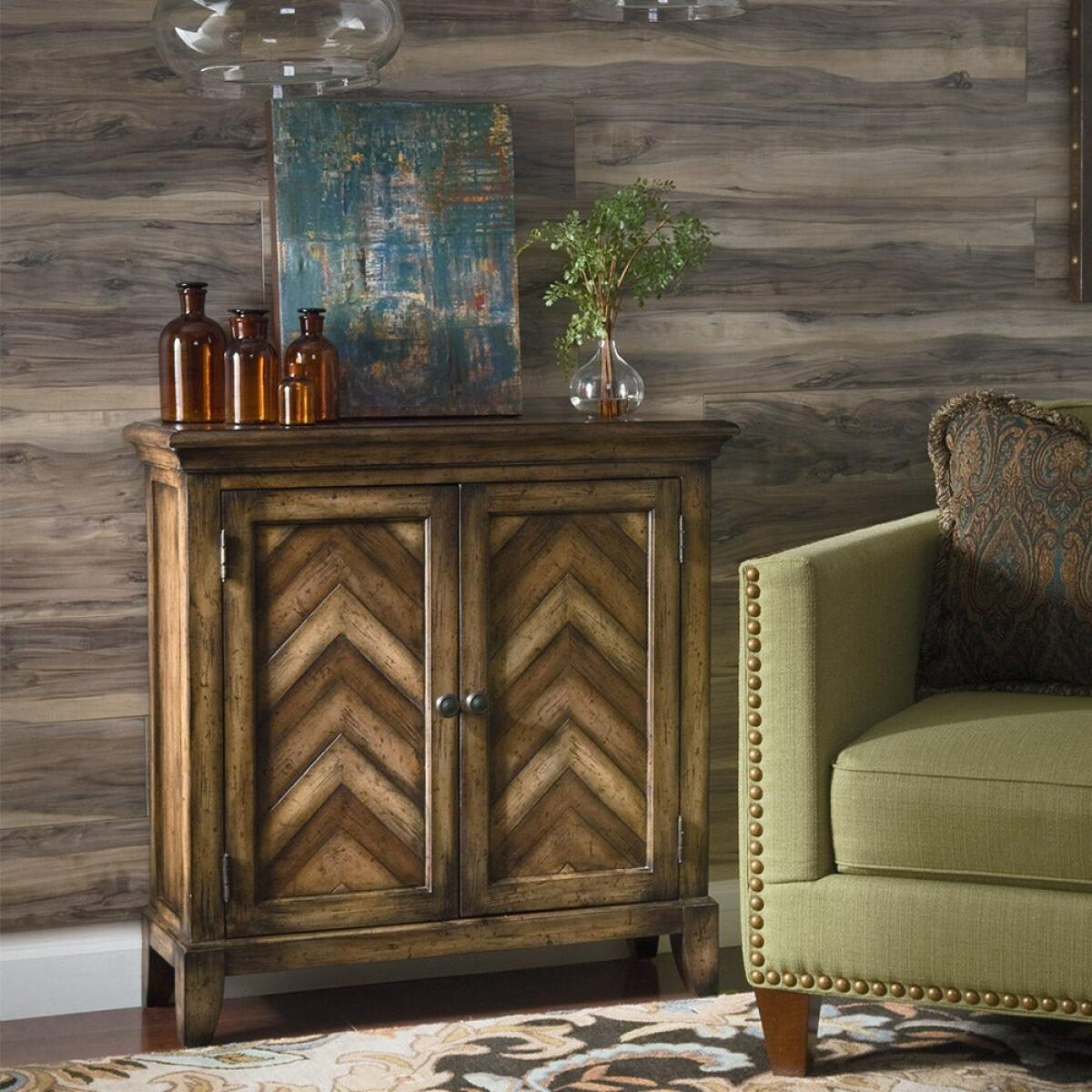 Hidden Treasures Chevron Cabinet - Image 2