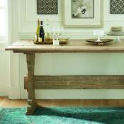 Hidden Treasures Trestle Flip Top Table - Image 2