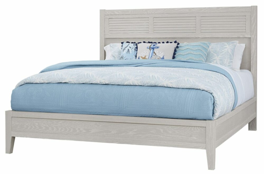 Oyster Grey Queen Bed with Low Profile Oyster Grey Queen Bed with Low Profile - Image 1