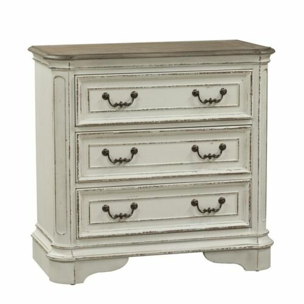 Magnolia Manor 3 Drawer Bedside Chest w/ Charging Station - Image 2