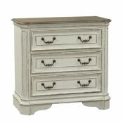 Magnolia Manor 3 Drawer Bedside Chest w/ Charging Station - Image 2