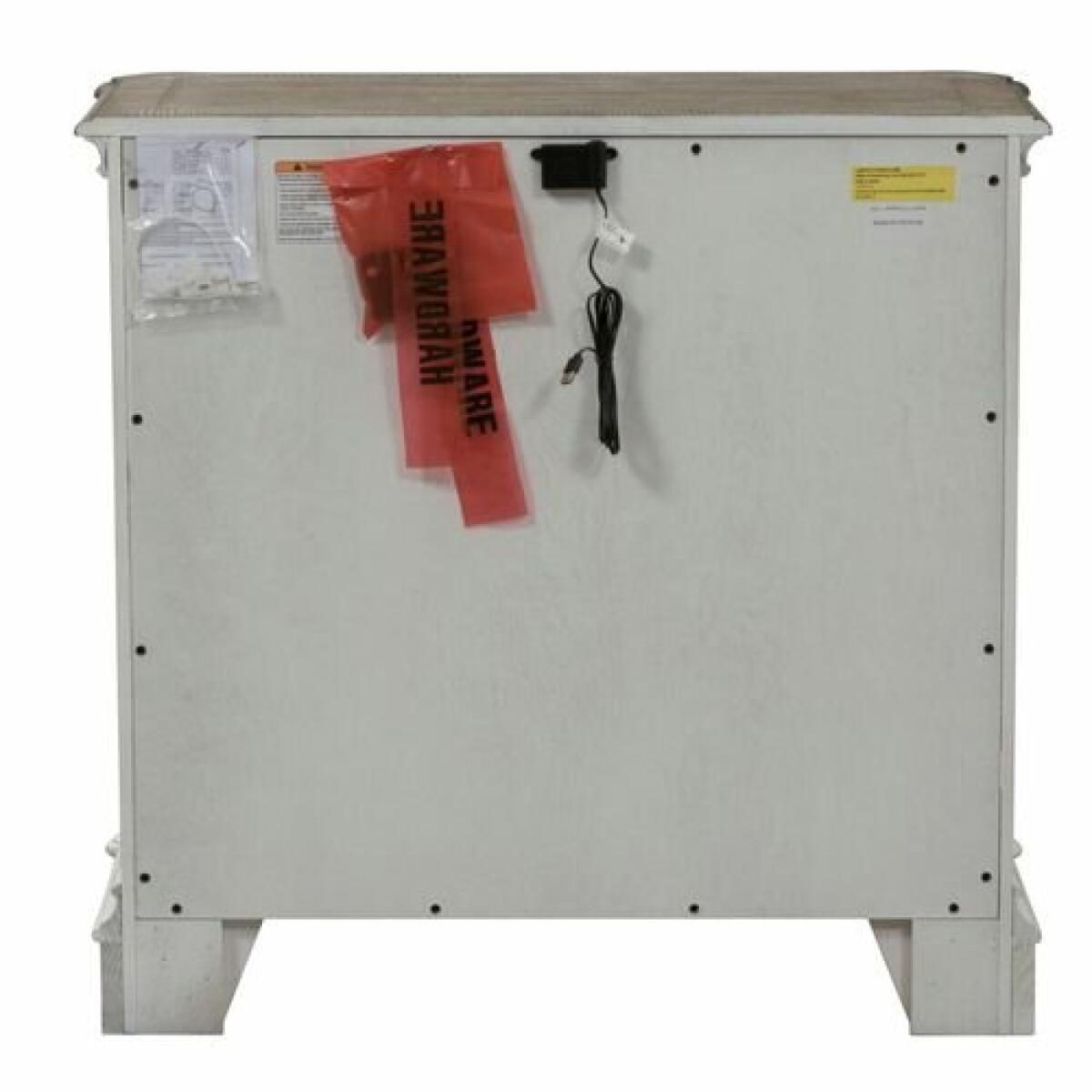 Magnolia Manor 3 Drawer Bedside Chest w/ Charging Station - Image 4