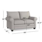 Alexander 63" Roll Arm Sofa - Image 3
