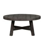 Modern Farmhouse Splay Leg Round Cocktail Table Brown