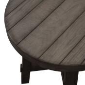 Modern Farmhouse Splay Leg Round End Table in Brown - Image 4