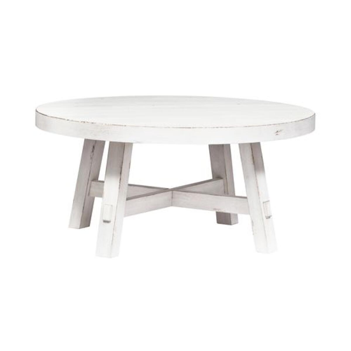 Modern FarmhouseSplay Leg Round Cocktail White - Image 2