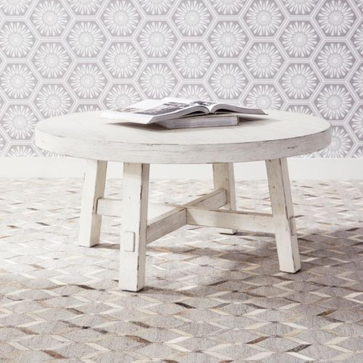 Modern FarmhouseSplay Leg Round Cocktail White - Image 5