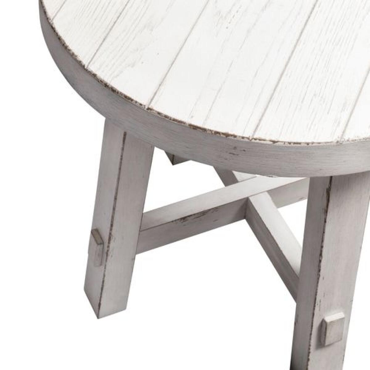 Modern Farmhouse Splay Leg Round End Table - Image 2