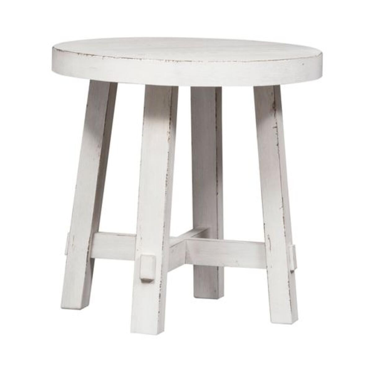 Modern Farmhouse Splay Leg Round End Table - Image 4