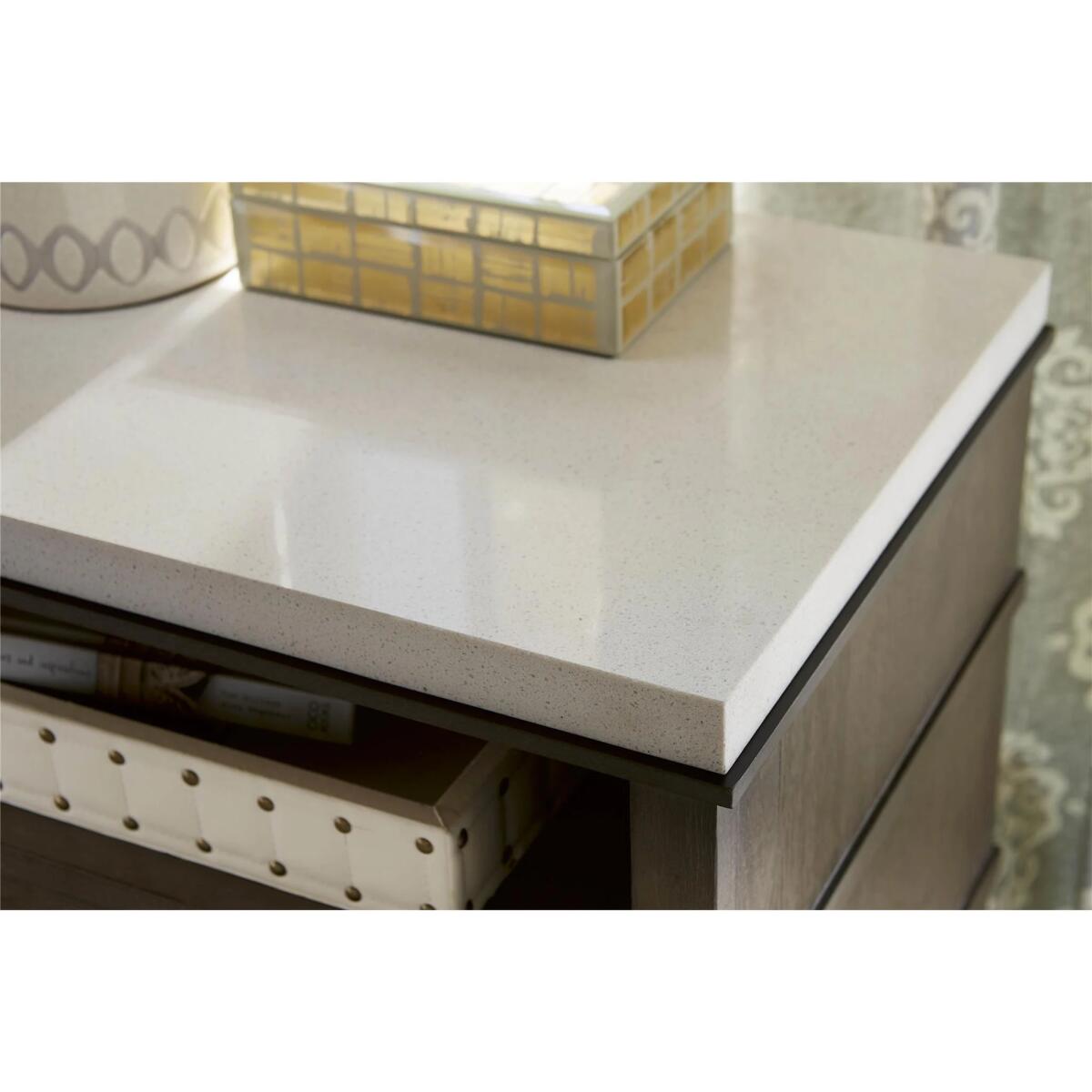 Playlist Two Drawer Brown Nightstand - Image 2