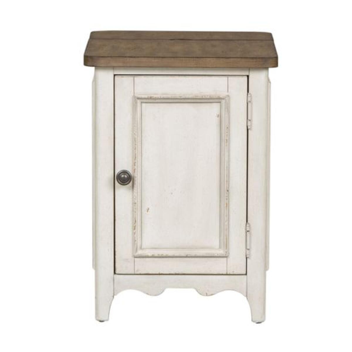 Parisian Marketplace Door Chair Side Table w/ Charging Station - Image 3