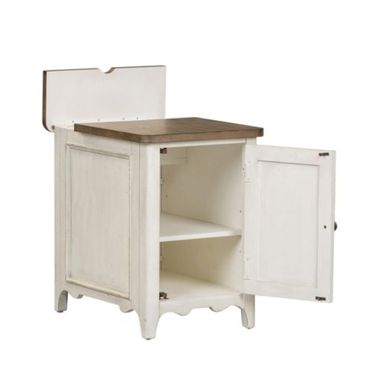 Parisian Marketplace Door Chair Side Table w/ Charging Station - Image 4