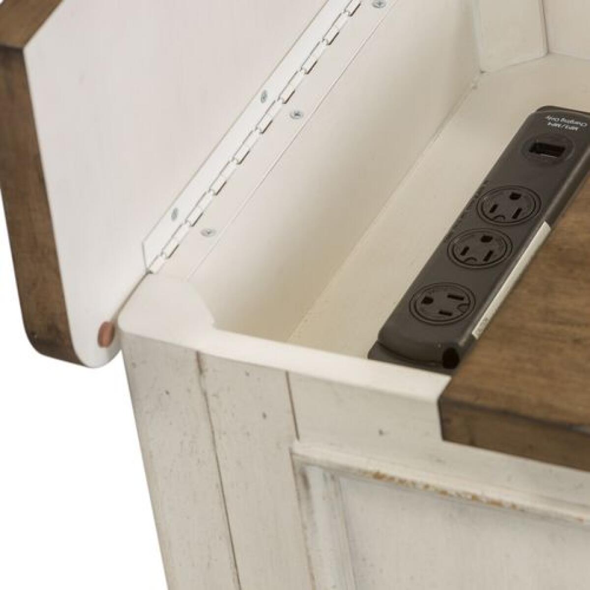 Parisian Marketplace Door Chair Side Table w/ Charging Station - Image 8