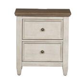 Heartland 2 Drawer Night Stand w/ Charging Station