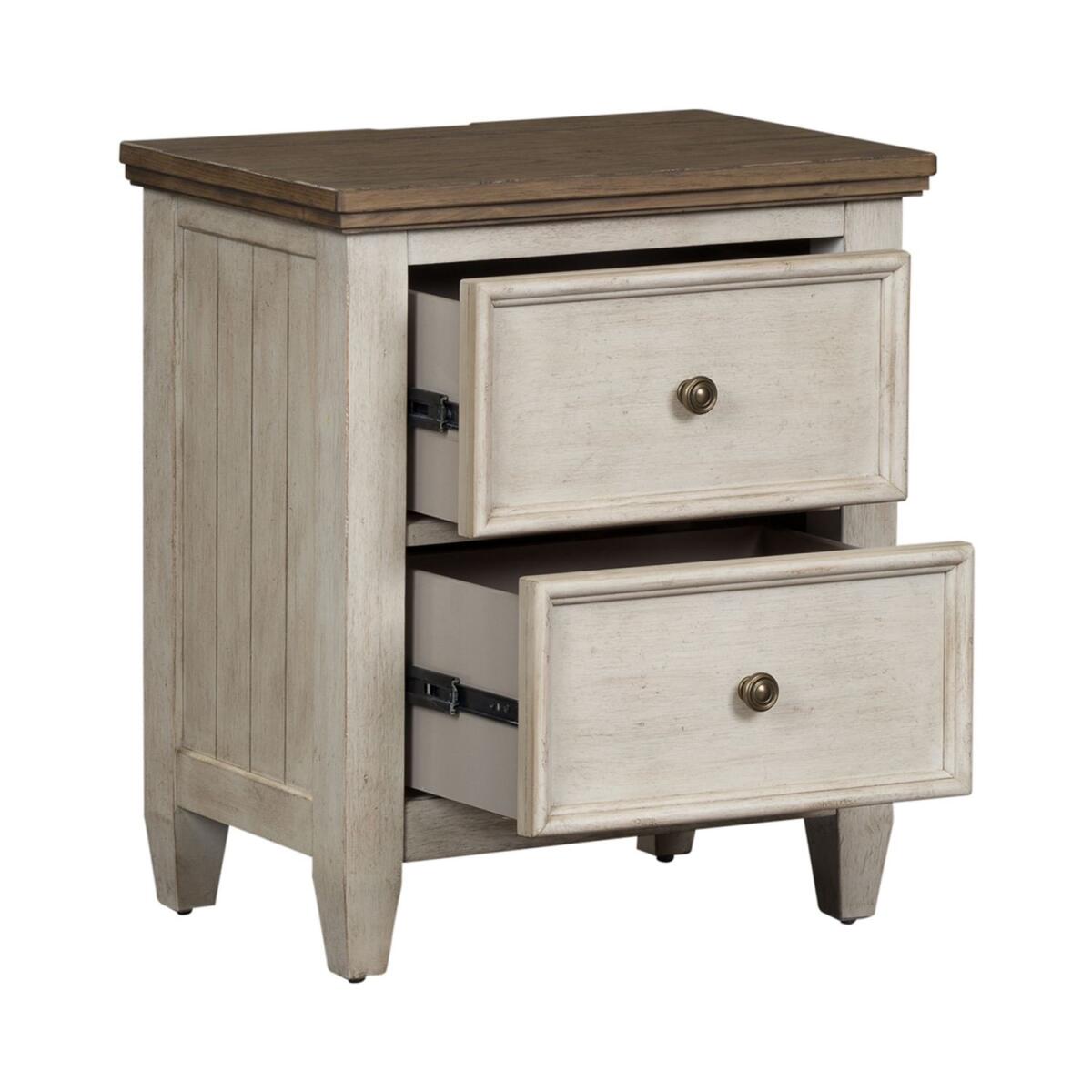 Heartland 2 Drawer Night Stand w/ Charging Station - Image 2