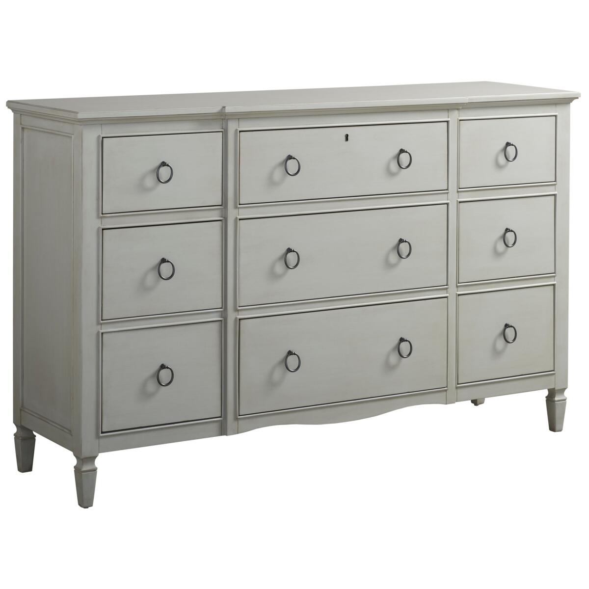 Summer Hill French Grey Nine Drawer Dresser - Image 2