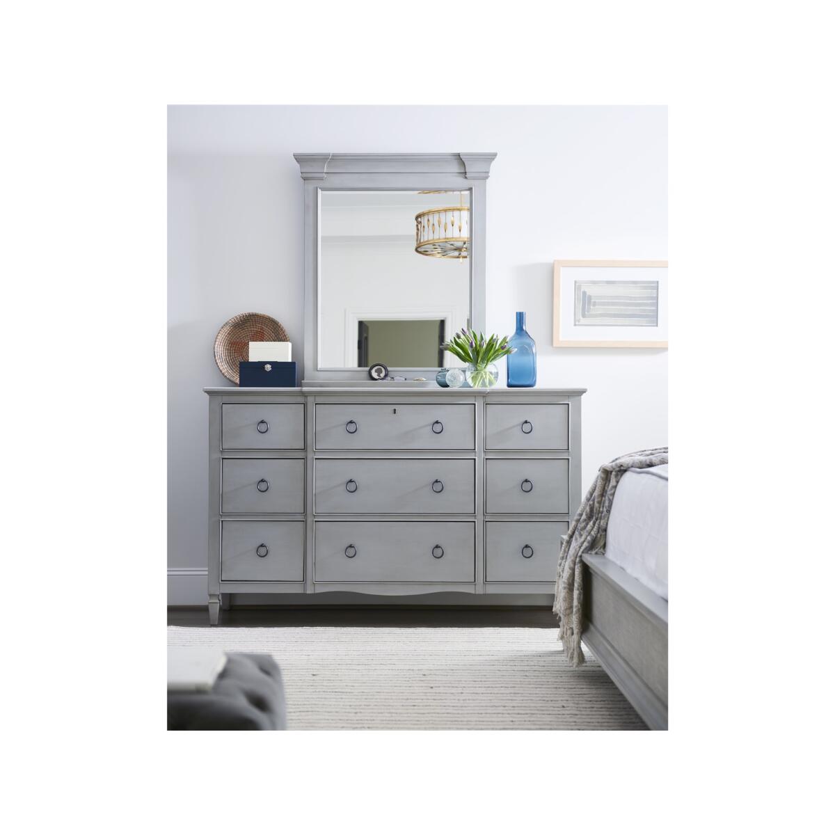 Summer Hill French Grey Nine Drawer Dresser - Image 3
