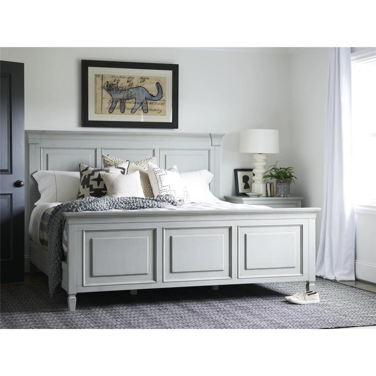 Summer Hill - French Gray King Panel Bed - Image 2